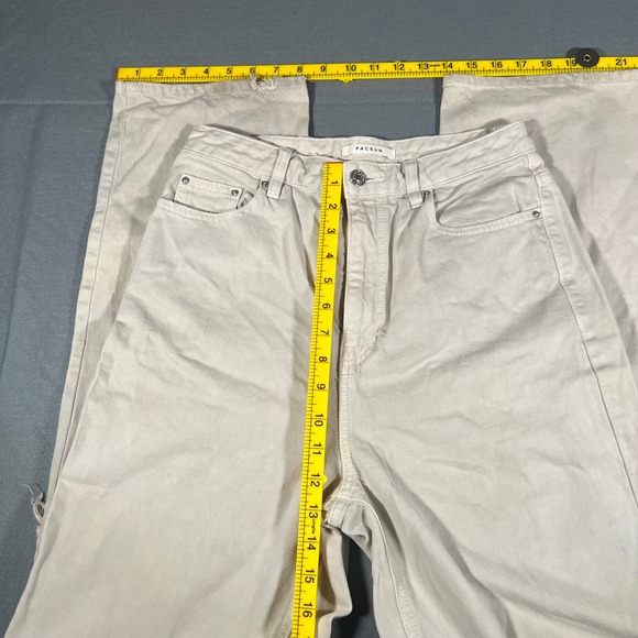 Pacsun Women's 90s Boyfriend Distressed Jeans High Rise Straight Leg Ripped FLAW - Picture 4 of 6